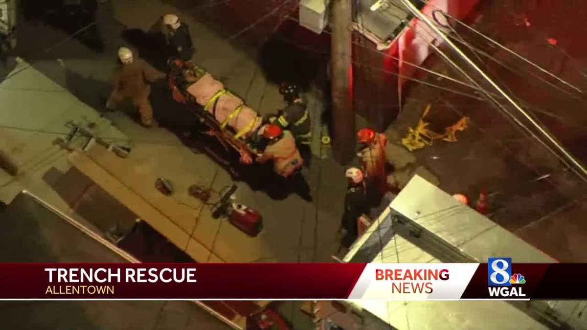 Man Rescued From Trench Collapse In Allentown Pennsylvania