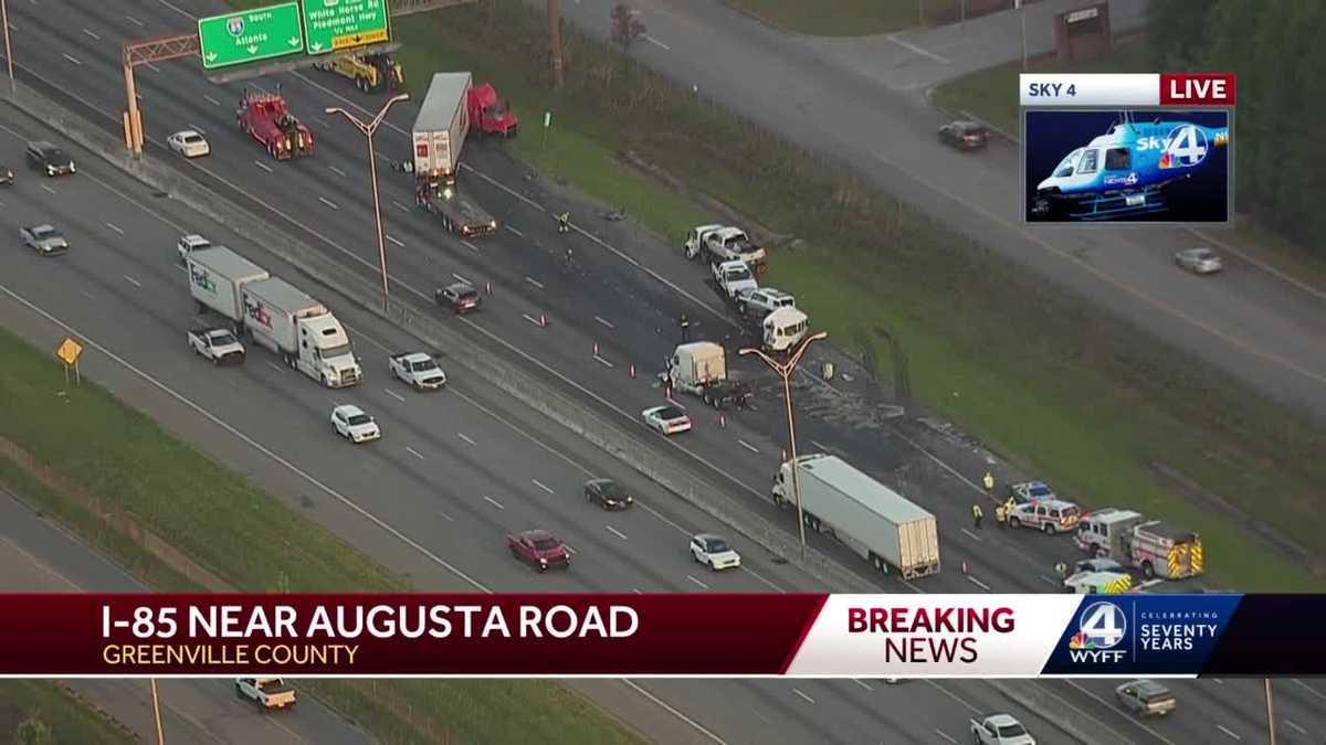 I 85 Crash In Greenville Shut All Southbound Lanes