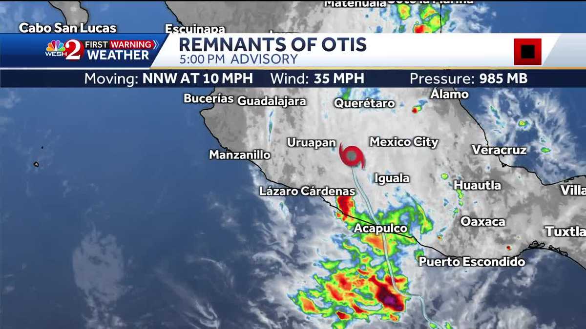 Tropical Storm Otis dissipates Spaghetti models, path