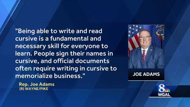 State representative proposing that cursive writing should be school requirement - Vimarsana News