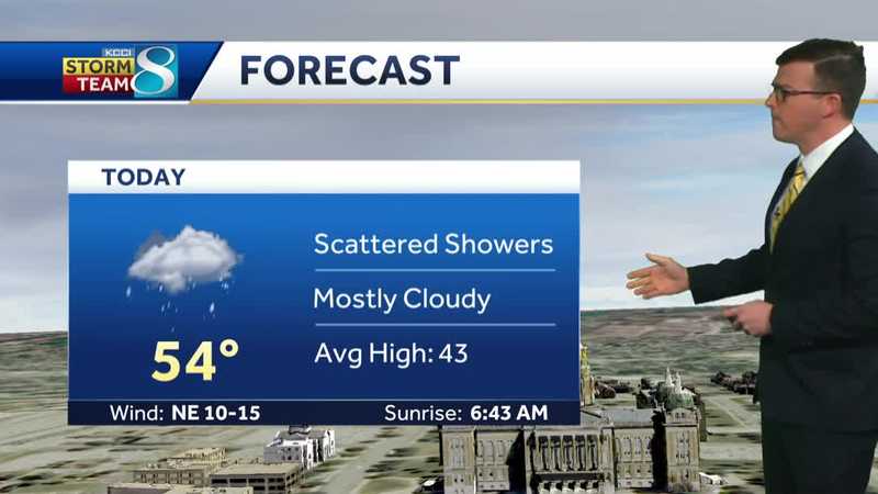 Iowa weather: Rainy start to the week