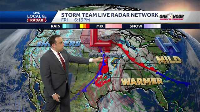 Cooler, Cloudy, Scattered Showers Saturday - Vimarsana News