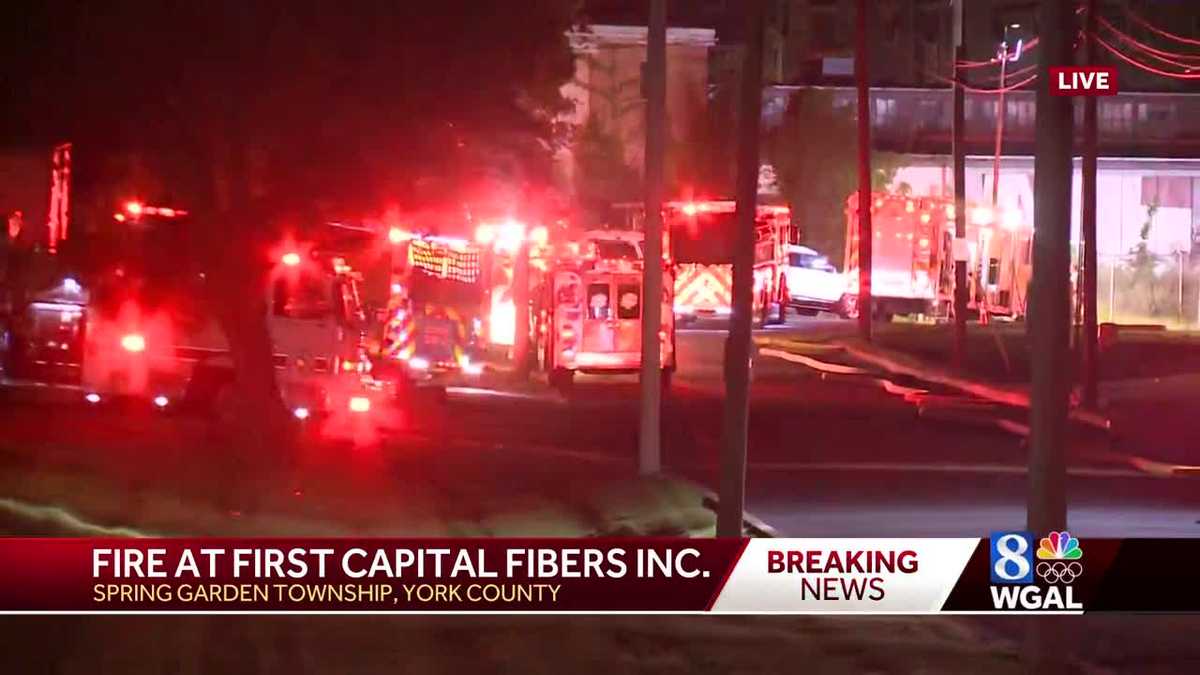 Fire crews respond to fire at First Capital Fibers in York County