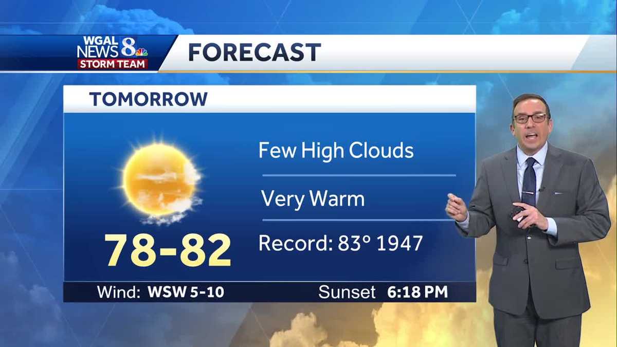 NearRecord Warmth, Sunny Tuesday; Temperatures Fall Midweek