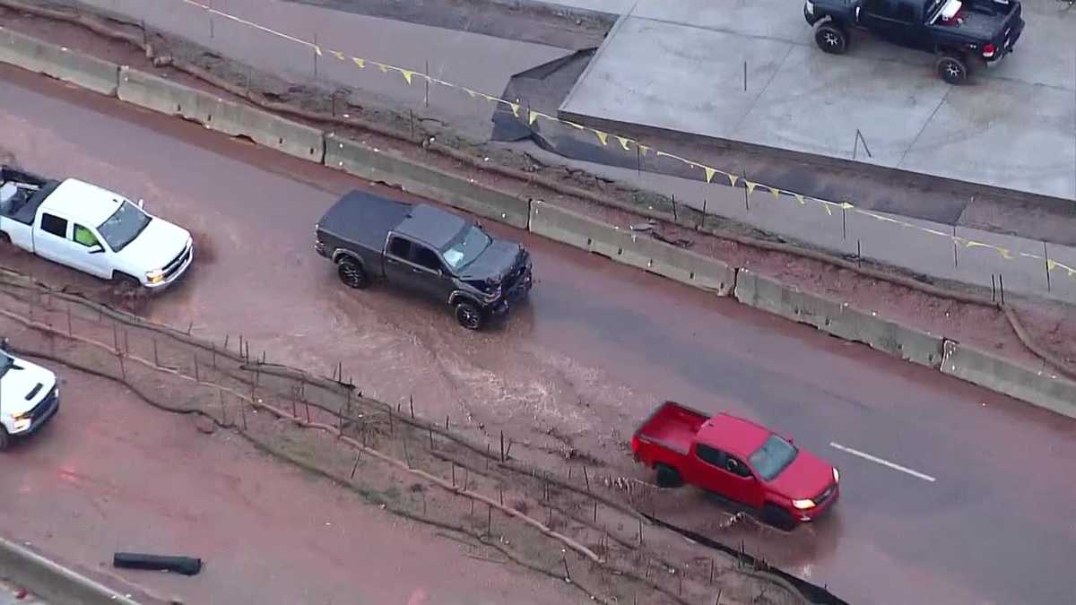 Flooding cause major traffic backup on northbound I-35 in OKC