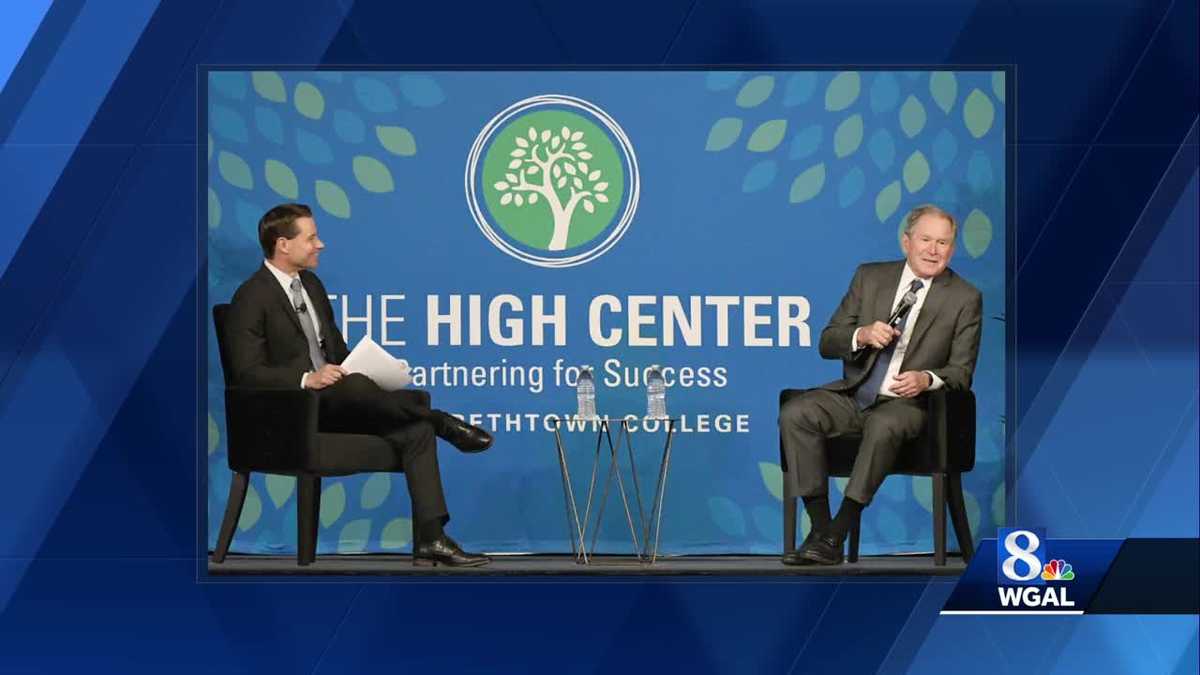 Former President George W. Bush speaks at event in Lancaster