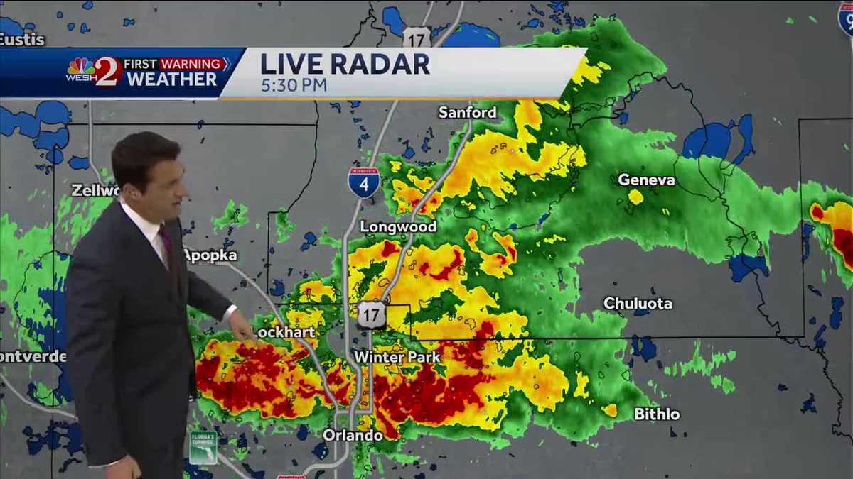 Strong storms move out of Central Florida Thursday evening