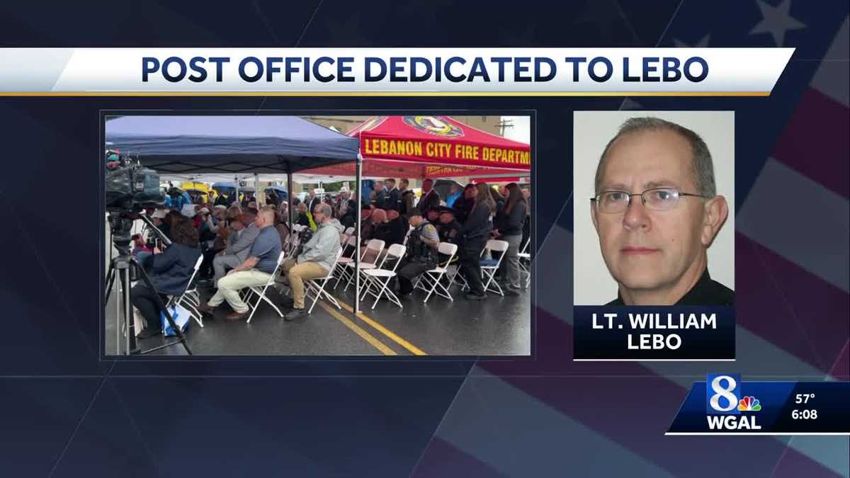 Lebanon Post Office dedicated to fallen officer Lt. William Lebo