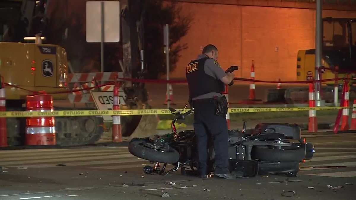 Motorcyclist hospitalized after collision in downtown Oklahoma City - KOCO