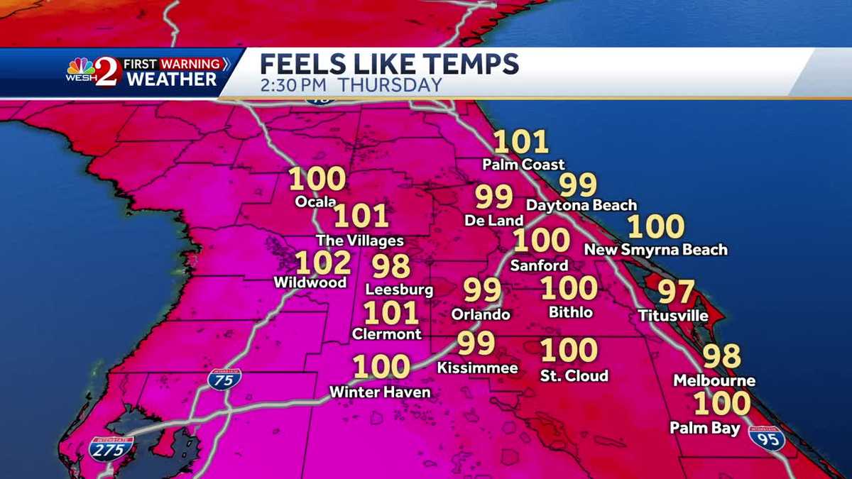 Feels like temps reaching triple digits today in Central Florida