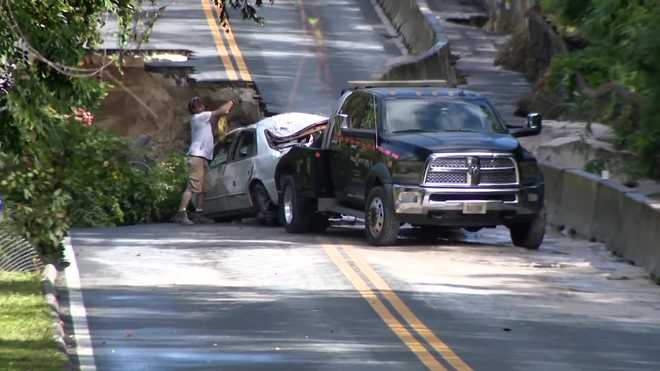Flooded roads in Lake County on Monday, Oct. 27, 2025