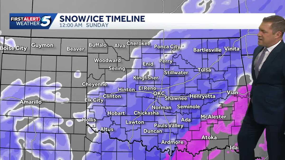 UPDATES: Snow expected to fall all night across Oklahoma as second wave hits