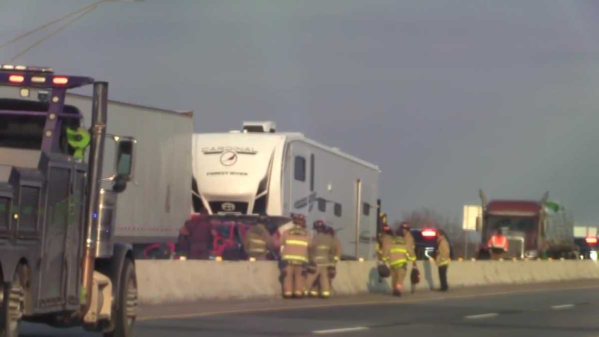 Oklahoma City fire crews working three-vehicle wreck along Turner Turnpike