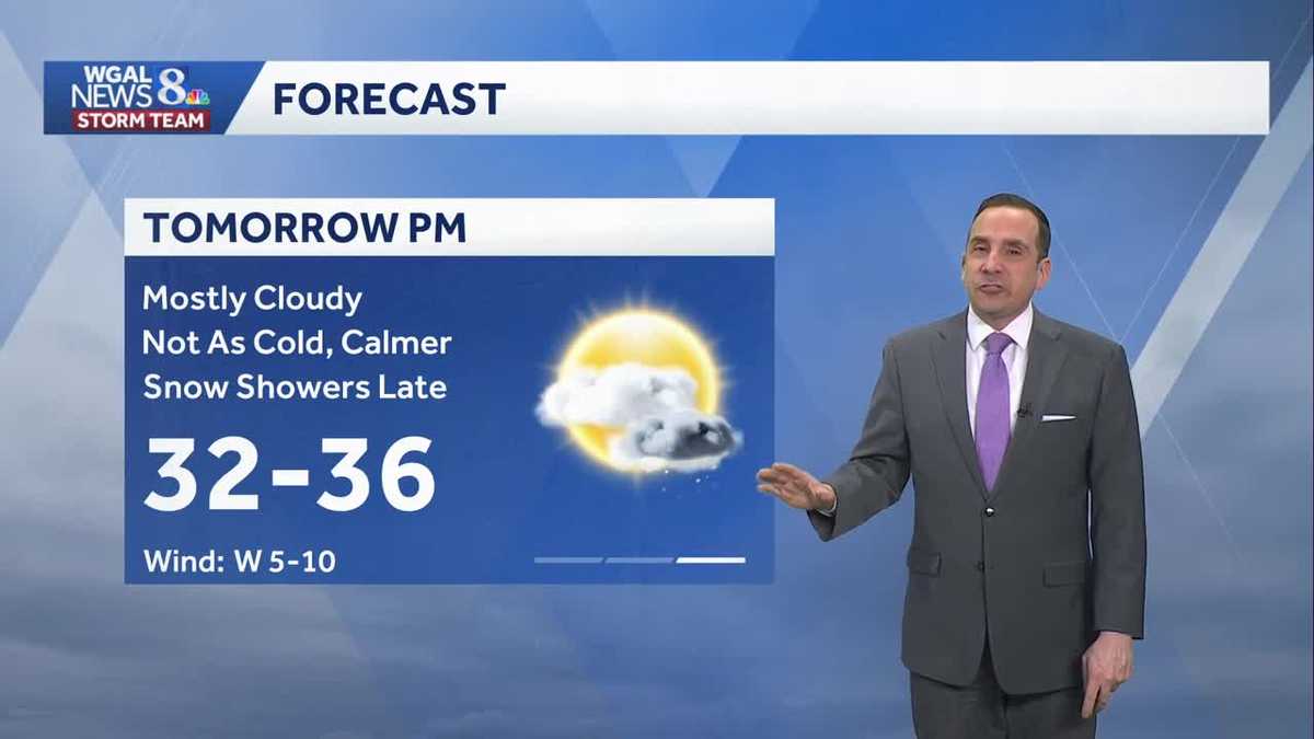 Less-Intense Winter Chill, Few Snow Showers Late Tuesday