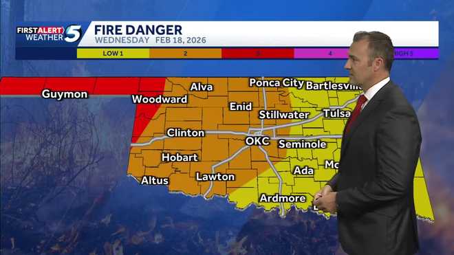 FORECAST: Oklahoma has high fire danger on warm, windy day