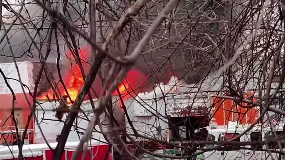 Fire In Spring Huge fire burns in Spring Garden Township, York County