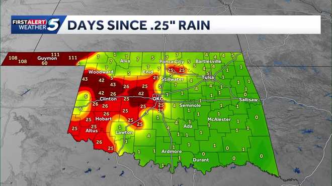 Increased fire danger across Oklahoma as drought continues