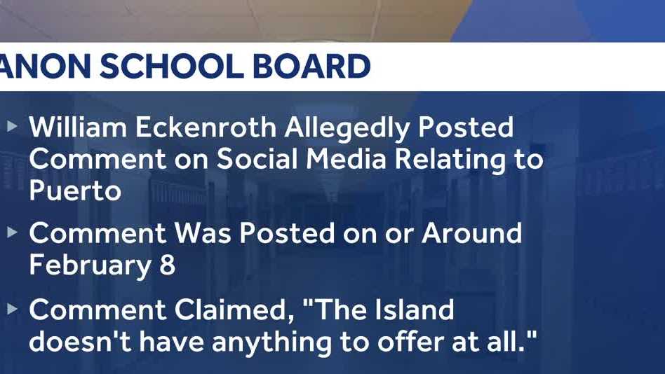 Lebanon School Board Censures Member and Requests Resignation Over Puerto Rico Post