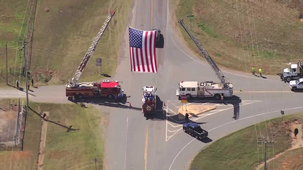 Procession honors Goldsby volunteer fire chief killed in crash - KOCO