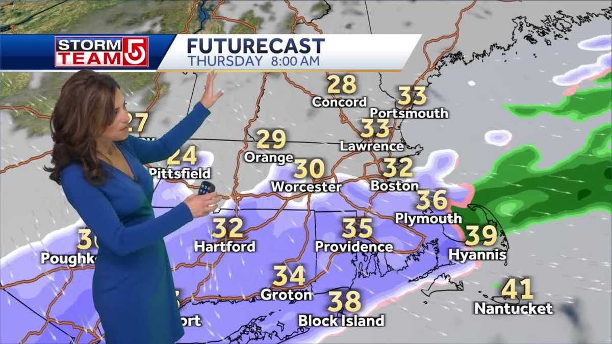 Rain changing to snow making for slippery morning commute in parts of Mass.