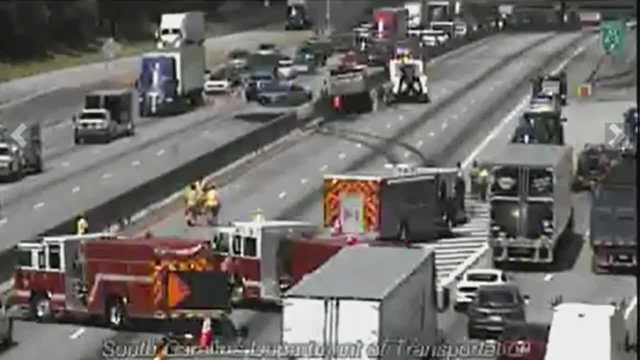 All lanes of I-85 blocked after truck hits median - Vimarsana News