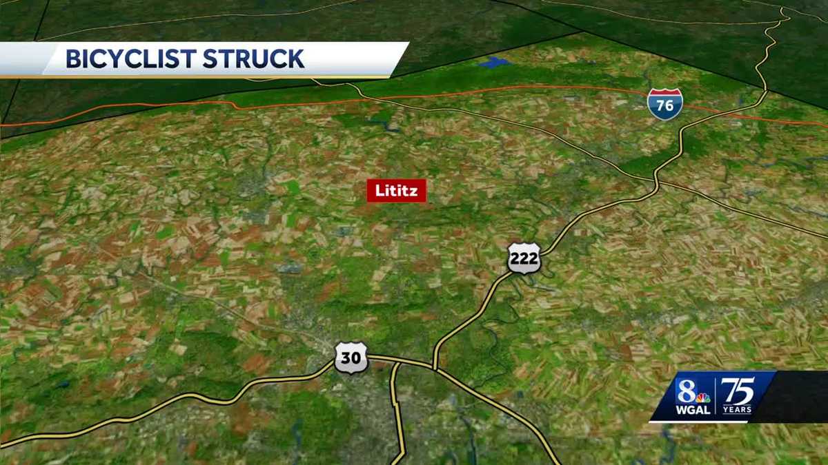 Bicyclist injured after being struck by vehicle in Lititz