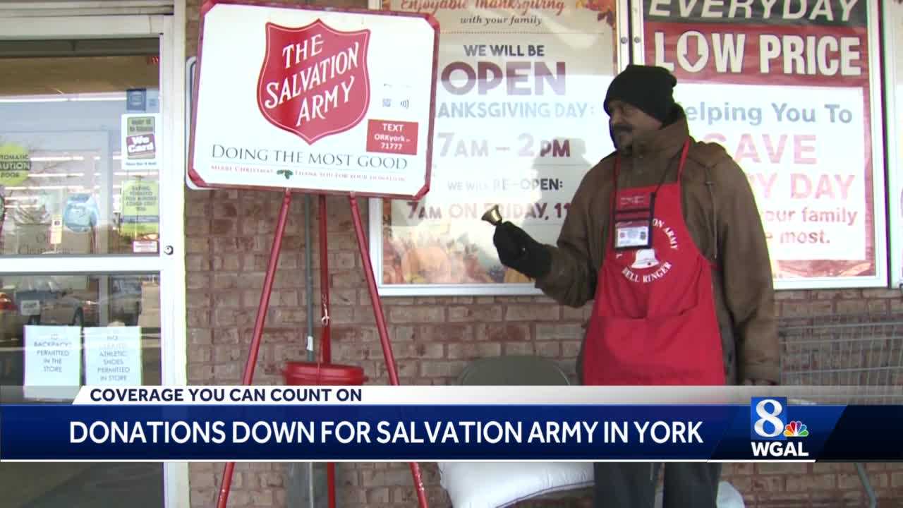 salvation army donations down