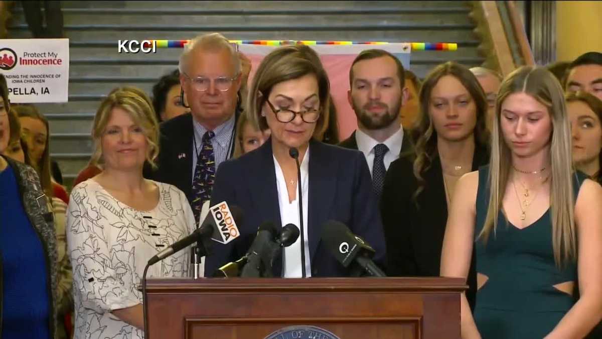 Iowa governor makes transgender sports bill law