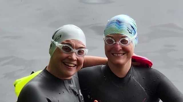 Visually impaired woman completes her first Tri for a Cure with the help of her sister - Vimarsana News