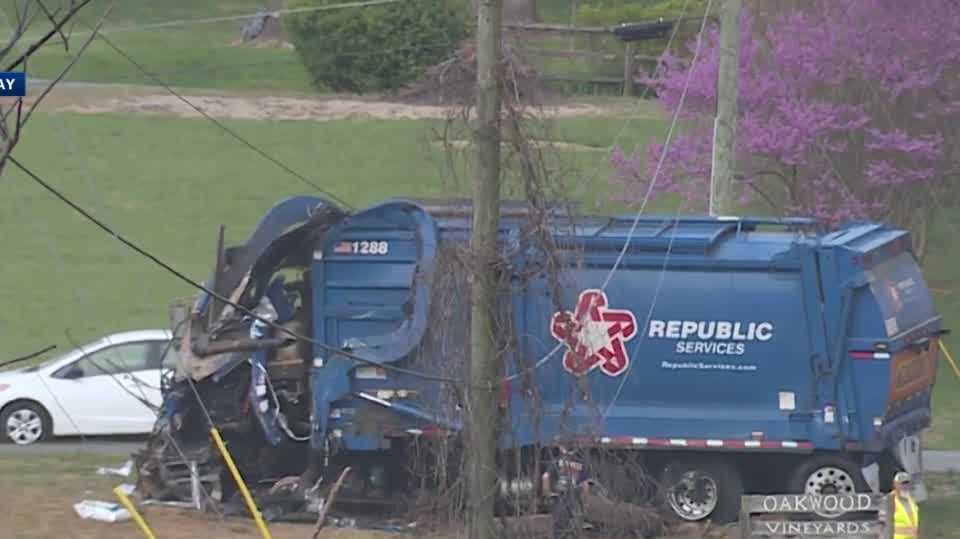 North Carolina garbage trucks collide headon on Hwy 67