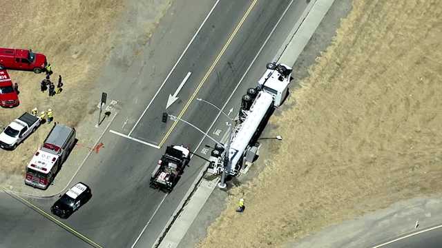 Big rig overturns near I-80 in Sacramento, prompting Hazmat response - Vimarsana News