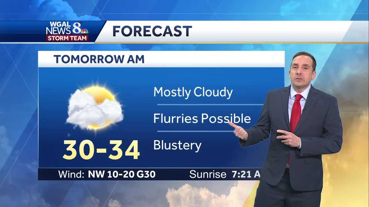 Flurries Possible Tuesday, Scattered Snow/Rain Showers Wednesday