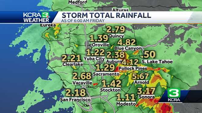 Northern&#x20;California&#x20;rainfall&#x20;totals&#x20;as&#x20;of&#x20;6&#x20;a.m.&#x20;Feb.&#x20;14,&#x20;2025