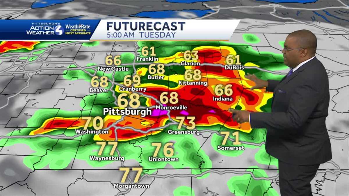 Heavy rain, strong winds possible as severe storms move toward Western Pennsylvania overnight