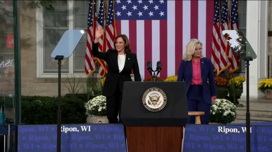 Vice President Kamala Harris and Liz Cheney in Ripon