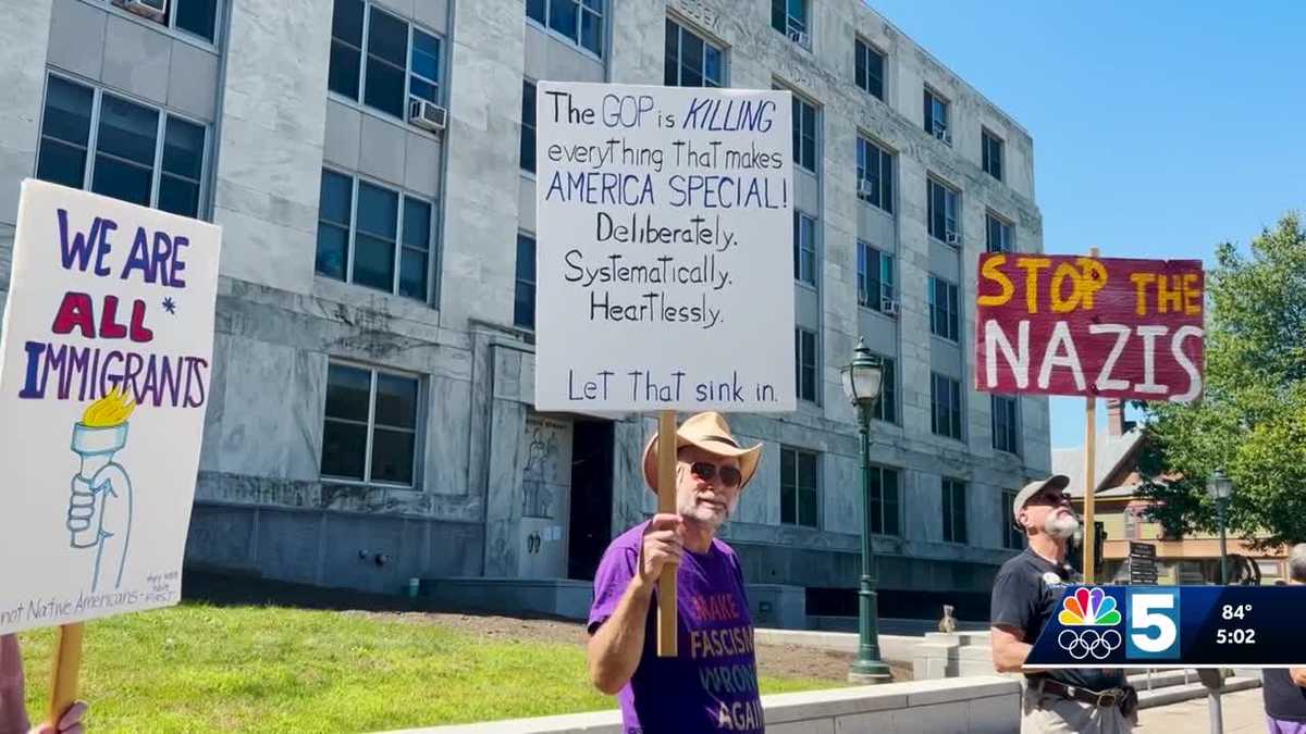 Vermonters protest President Trump's Washington, DC crime crackdown