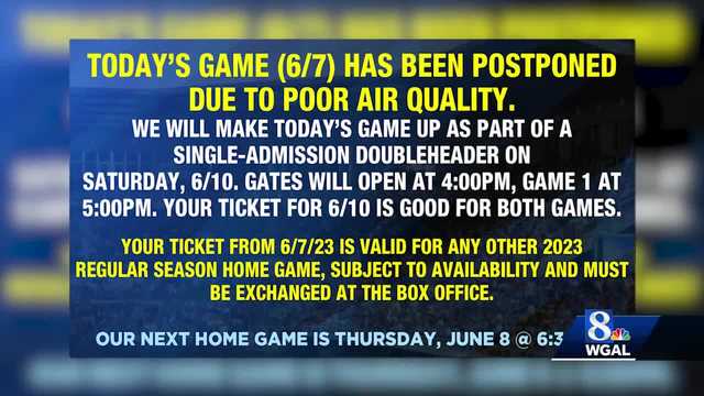 Senators game, 5K postponed in Harrisburg due to air quality - Vimarsana News