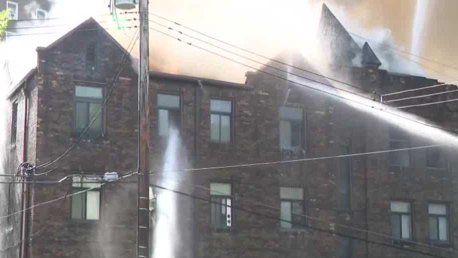 Residents of Pittsburgh apartment distraught as fire rages, pets missing