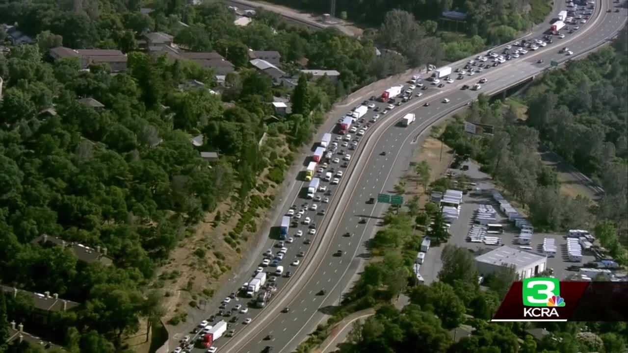 Interstate 80 Traffic In Placer County Caused By Police Activity