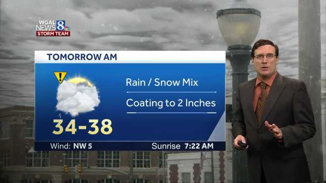 Monday wintry mix of snow/rain could affect your morning commute