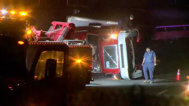 Big rig carrying apple juice overturns on I-5 ramp in Sacramento - Vimarsana News