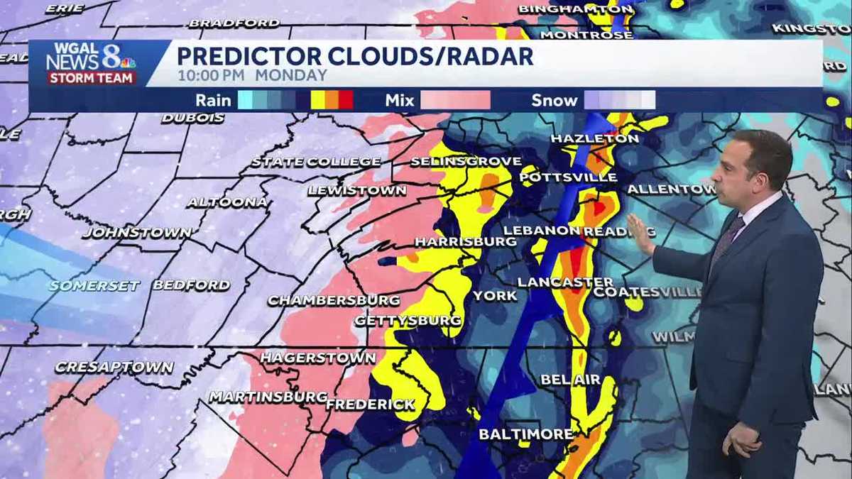 Strong gusts with rain switching to wintry mix & some snow before ...