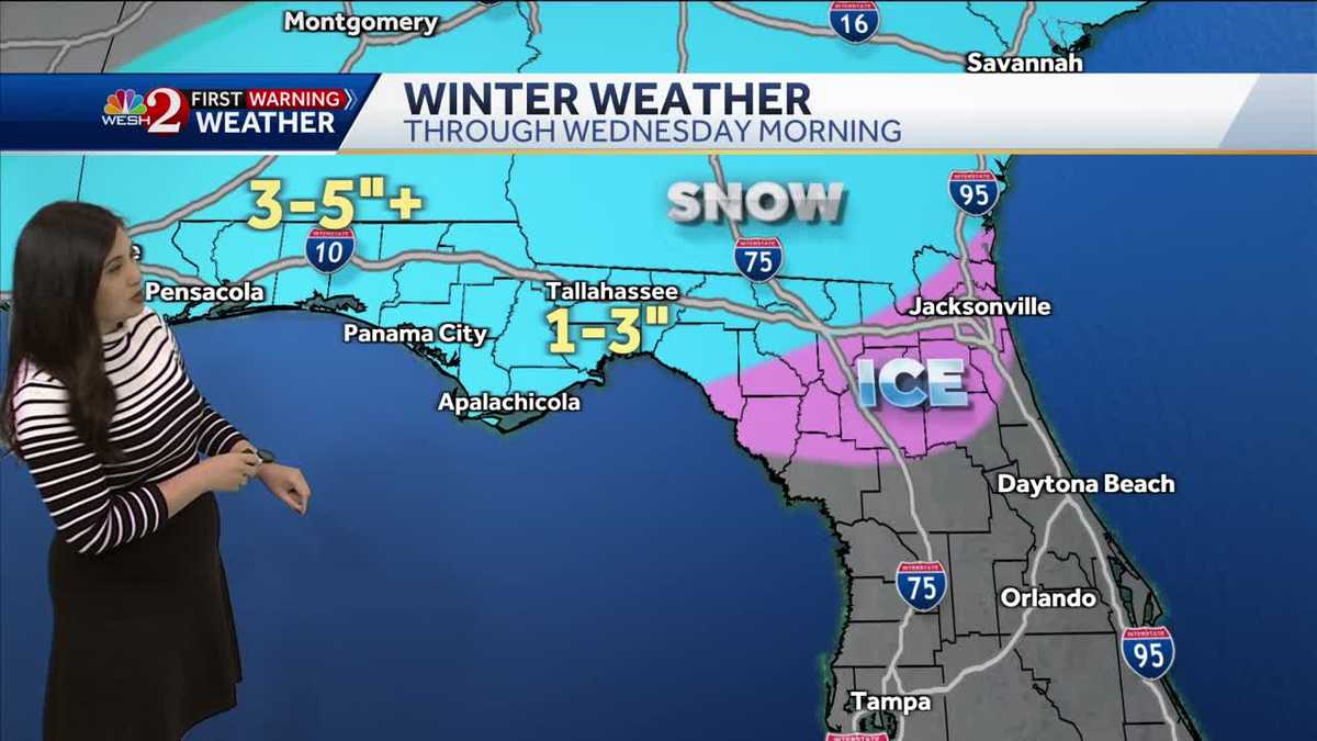 Snow in Florida Tracking winter storms, weather forecast