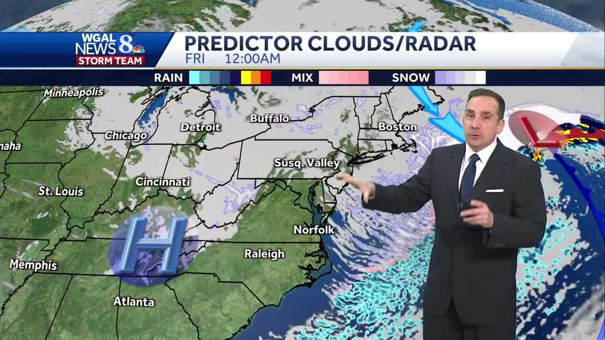 Snow Showers Taper, Turning Blustery & Cold in South-Central Pennsylvania