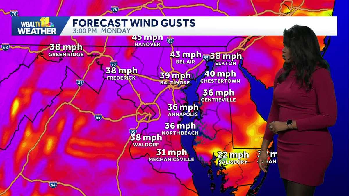 Wind Advisory all Monday with gusts of 55 mph possible