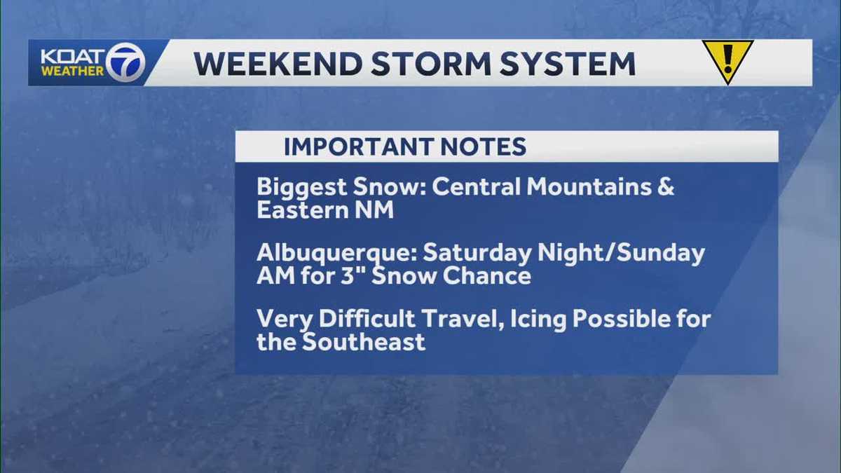 Winter storm warning issued as storm is set to bring snow, ice and cold to New Mexico