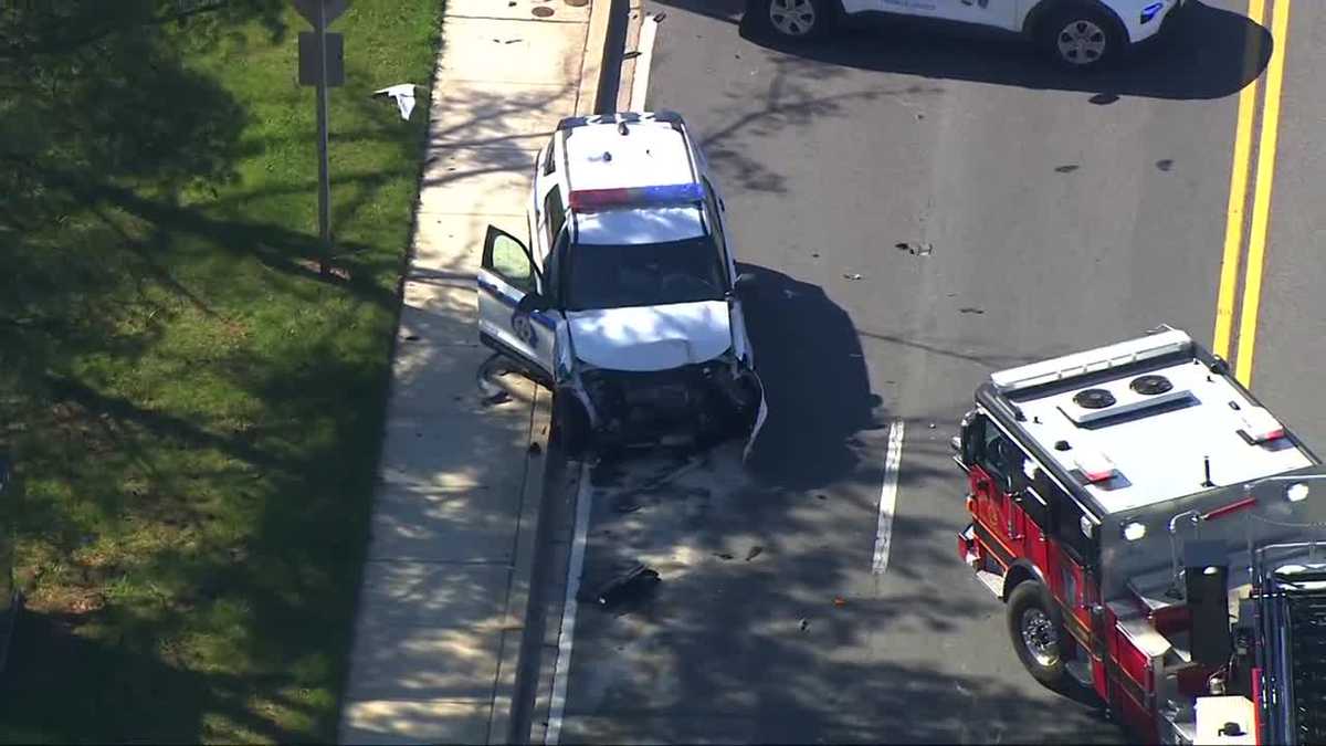 Video shows crash involving Baltimore County police vehicle