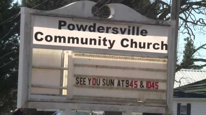 Powdersville communauté﻿ signe