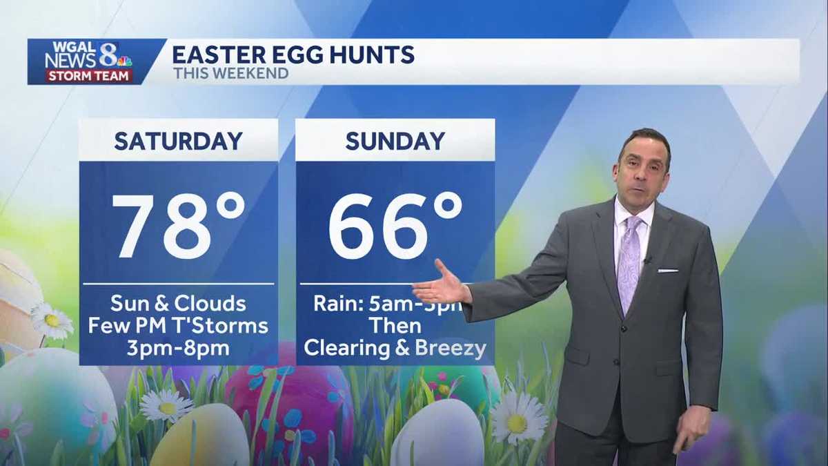 Few showers & storms Saturday; rain likely Easter Sunday morning