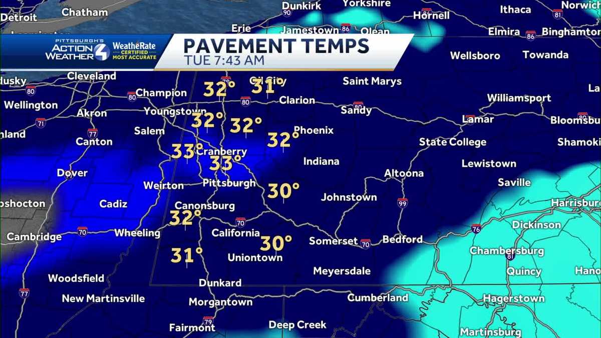 Impact Day: Slick spots possible in parts of Pittsburgh Tuesday morning